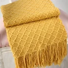 Кашемировое покрывало в клетку для диванавоздушногопостельного белья, вязаное покрывало s Manta, мягкое покрывало для кровати, переносное покрывало для автомобильного кондиционера