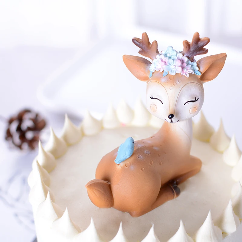 

Original deer birthday cake decoration ornaments