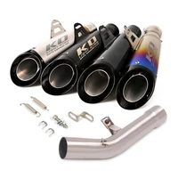 escape motorcycle mid link tube and 51mm vent pipe stainless steel exhaust system for suzuki gsf650 gsx650f 2007 2016