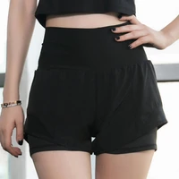 womens yoga shorts high waist tight fitting slimming fake two quick drying professional running sports wear fitness shorts