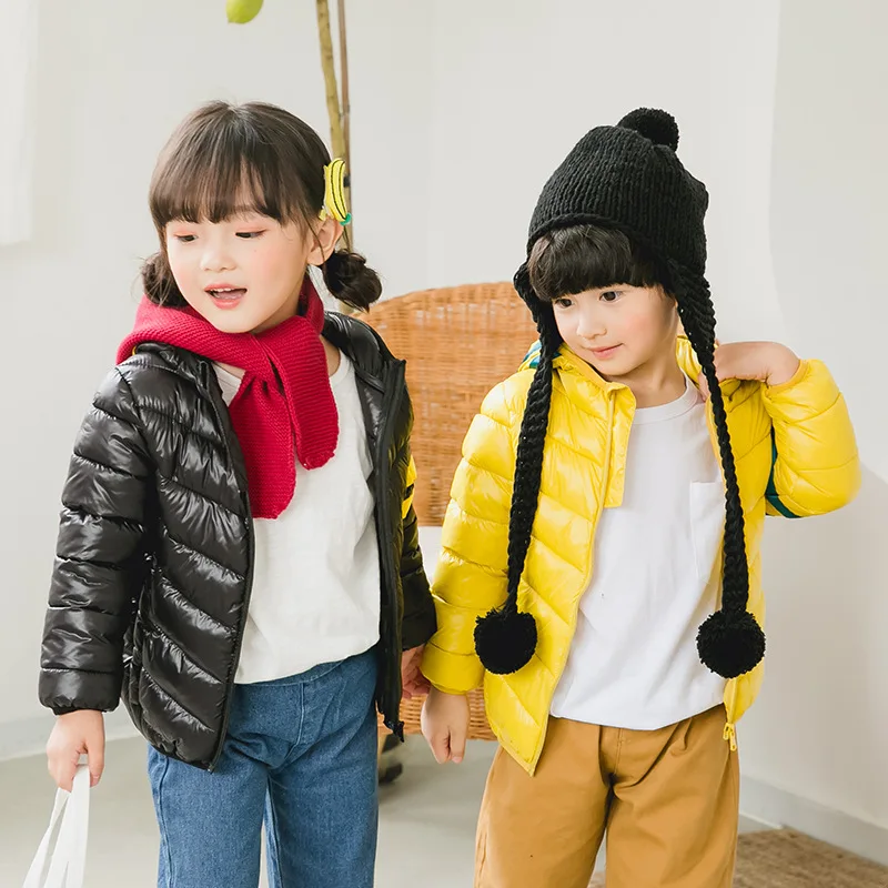 Baby Thin Section Down Coat Hooded Long Sleeve Small Boy Child Female Jacket Winter | Детская одежда и обувь