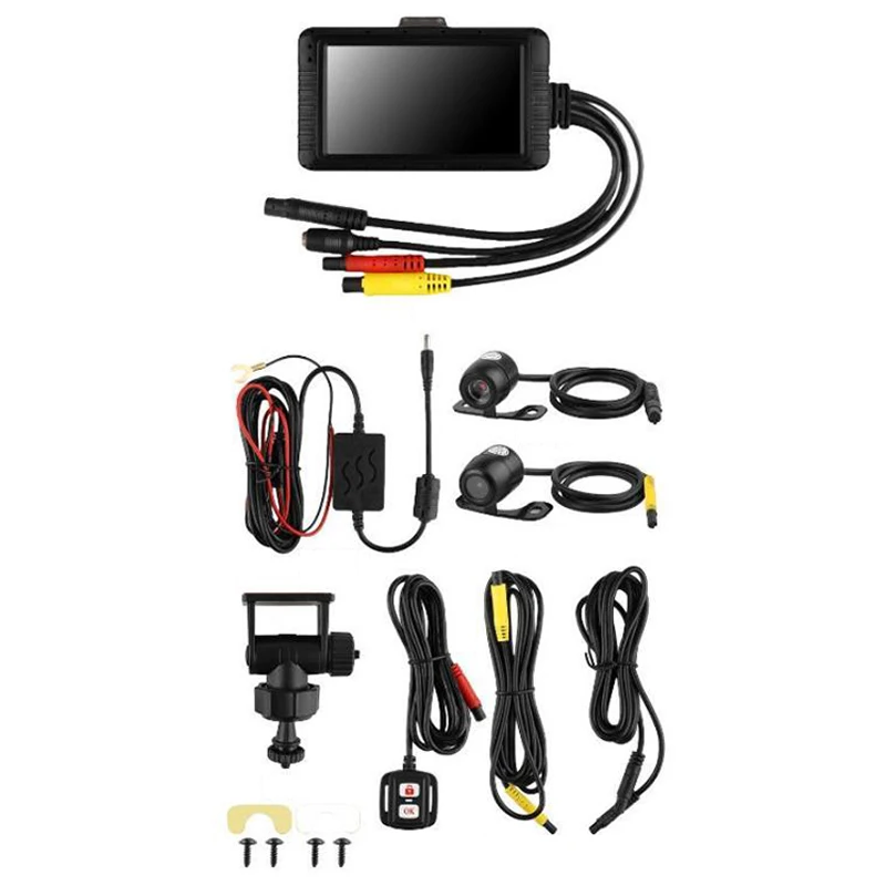 

1080P HD 3,0 дюймов мотоцикл Камера SE100 Двойной объектив спереди и сзади для вождения Регистраторы мотоцикл видеорегистратор ночного видения Ка...