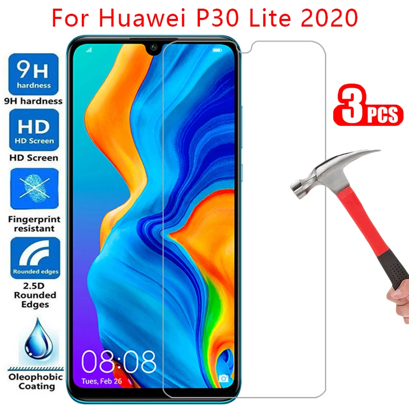

Защитное закаленное стекло для huawei p30 lite 2020, защита экрана на p30lite, p30light, p 30, 30p, легкая защитная пленка huawey huwei