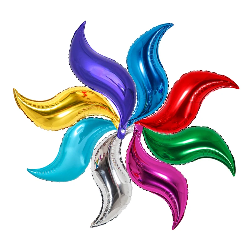 5 шт. 18 дюймов золотистый фиолетовый S-образный надувной шар сделай сам с хвостом