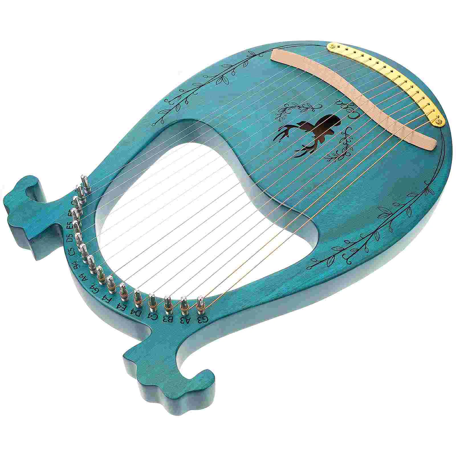 

1 Набор деревянных Lyre Harp Ретро 16 струн Lyre Harp музыкальная струна инструмент (синий)
