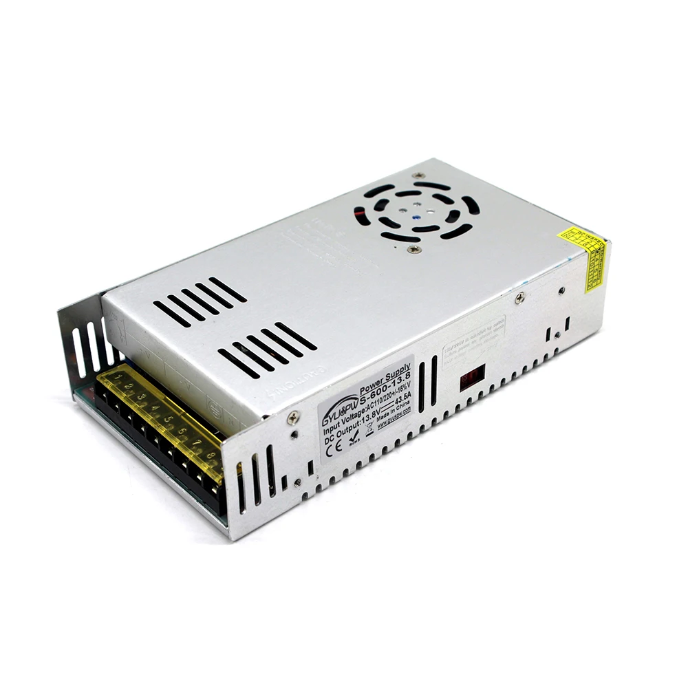 Одиночный выходной переключатель источника питания DC 13 8 V 43.5A 600W Трансформатор 110v