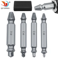 4pcs carpenters screwbolt extractor guide drill removal broken bolts easy out double side bolt stud screw remover extractors