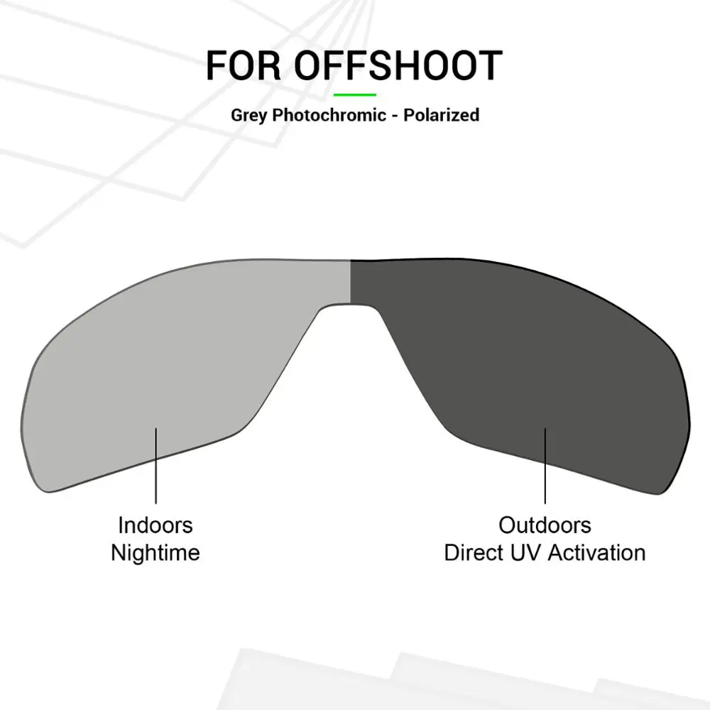 

SNARK поляризованные Сменные линзы для Oakley Offshoot солнцезащитные очки Серый фотохромный