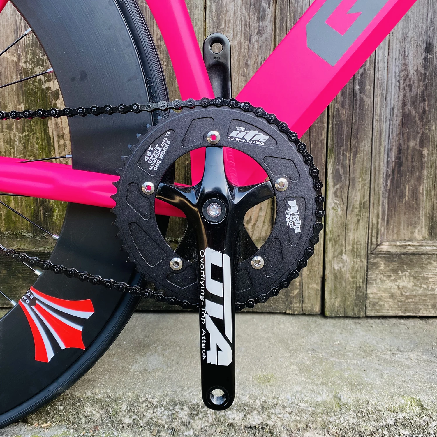 Серый фиксированный велосипед рама из алюминиевого сплава 52 см колеса 90 мм