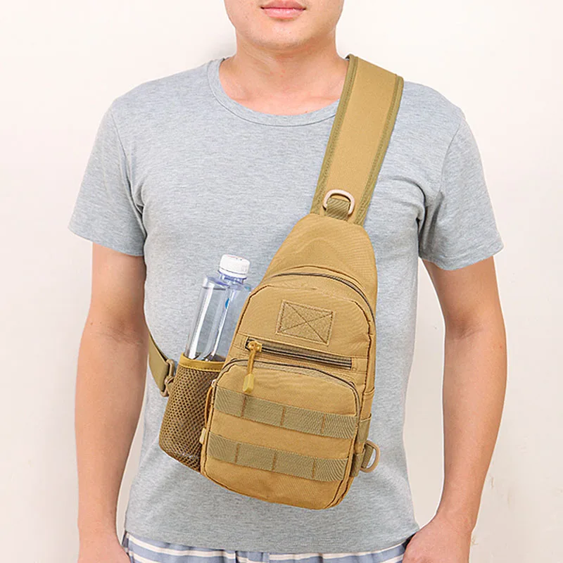 

Мужская нагрудная сумка, на одно плечо, деловая, многофункциональная