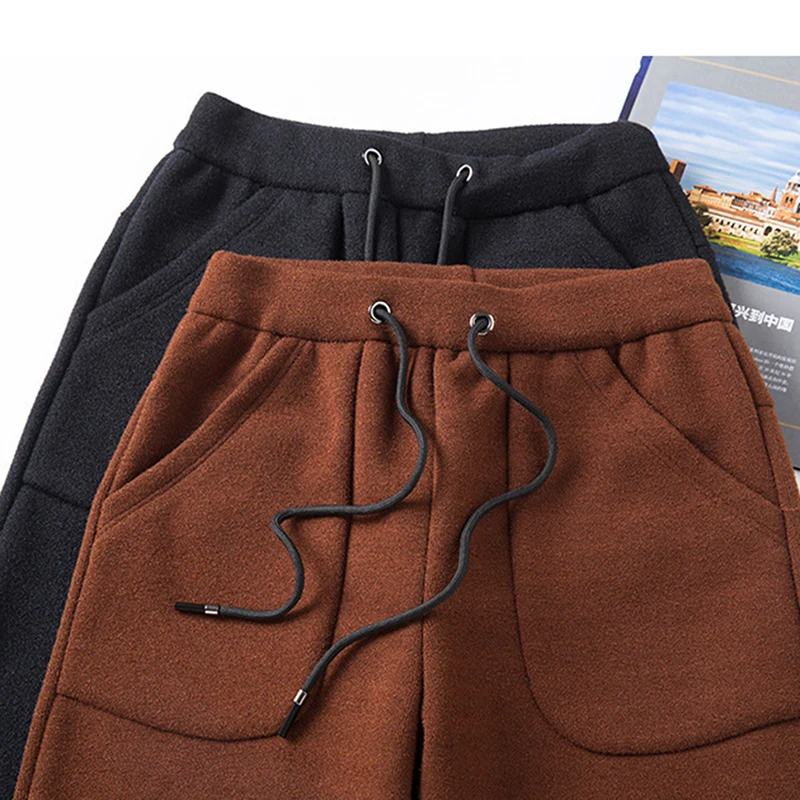 

Thicken Women Pencil Pants 2021 Autumn Winter Plus Size OL Style Wool Female Work Suit Pant Loose Female Trousers Capris