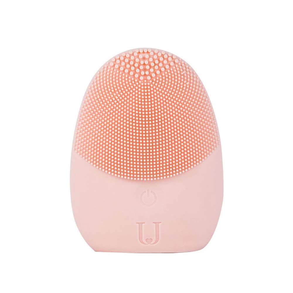 pink Xiaomi mijia звуковая щетка для очищения лица Мини электрическая Массажная стиральная машина водонепроницаемый силикон глубоко очищающие Инструменты для лица - Цвет: pink
