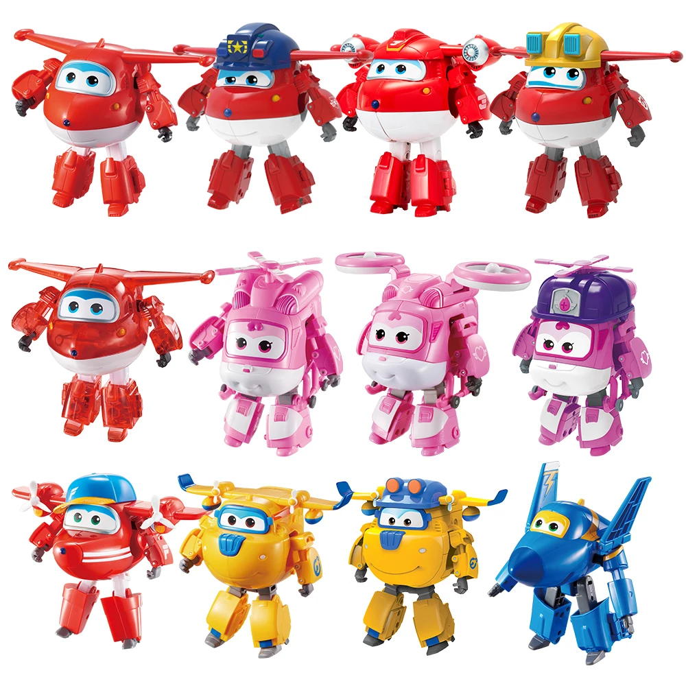 

24 Type Super Wings 5 BIG SIZE Deformation Transforming Airplane Robot Action Figures Jett Dizzy Astra Donnie Transformation Toy