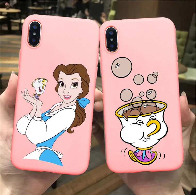 Силиконовый чехол для телефона с чипом Teacup Красавица и чудовище iPhone 11 11PRO MAX 6splus 8