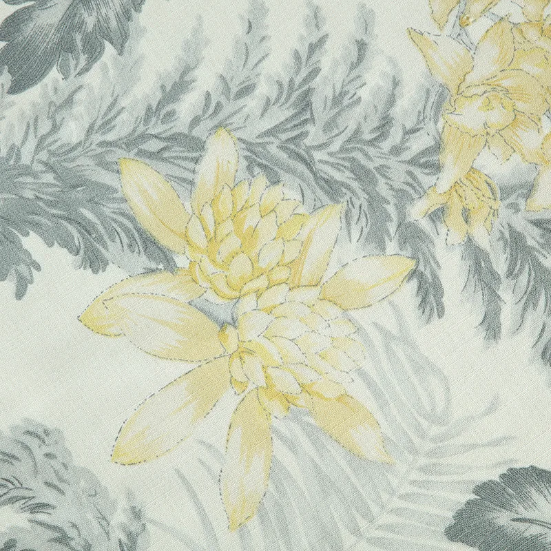 

American Pastoral BedroomLiving Room Cotton and Linen Printing Blackout Curtain Fabric Finished Bay Window Cushion Customization