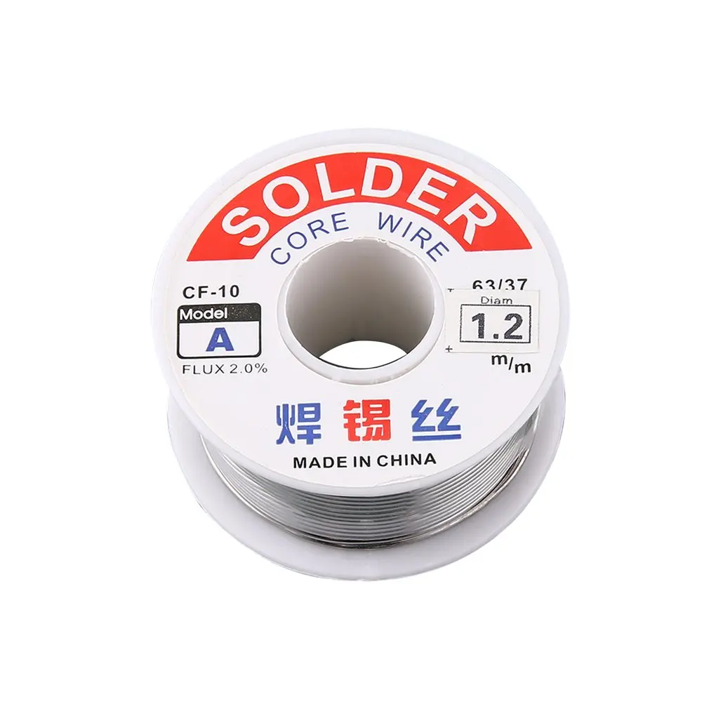 1.2mm 100g 1.0mm 2% Flux Tin Lead Rosin Roll Core Silver Solder Wire Welding Soldering Repairing Tool Reel Melt Kit Electric Melting - Цвет: 1.2mm 100g