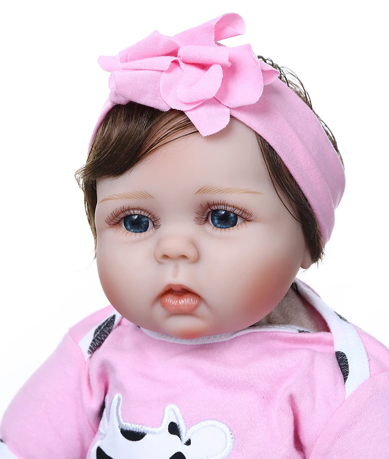 55CM lovely girl pinky reborn babydoll lifelike soft silicone flexible touch adorable real newborn baby size cuddely weigh | Игрушки и