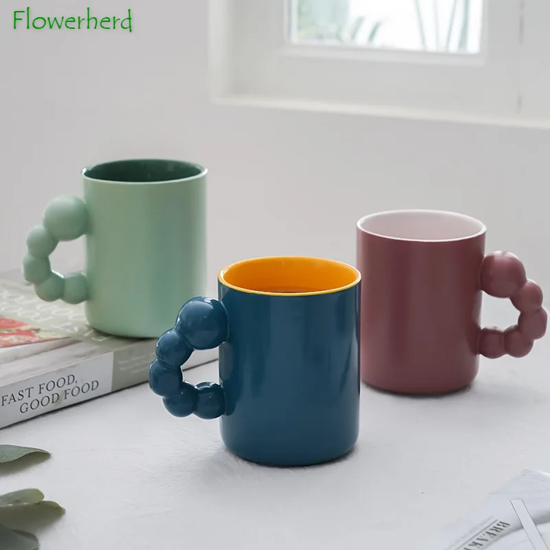 

Большая керамическая кружка, кофейная кружка, Офисная сувенир для пары, пара чашек, кофейная чашка, чашка для воды, посуда для кофе, чайные кр...