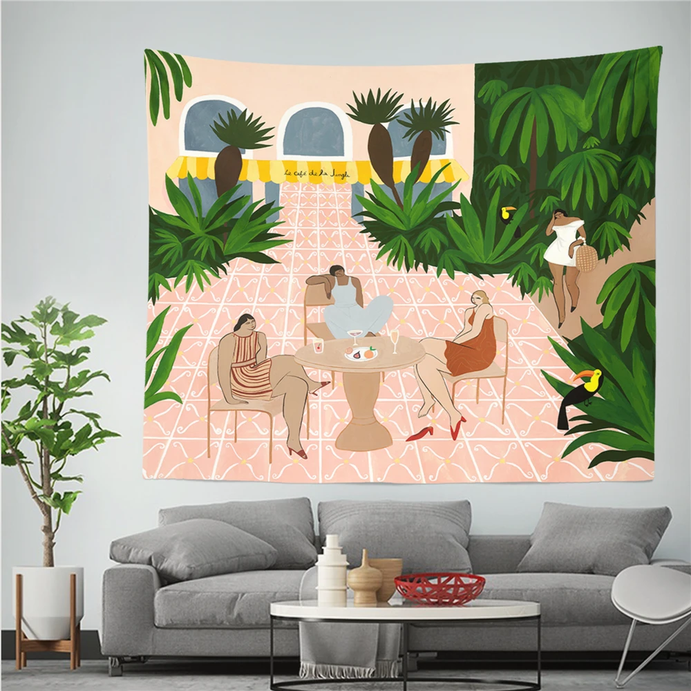 Настенный гобелен в скандинавском стиле для женщин современный с 3D принтом 100%