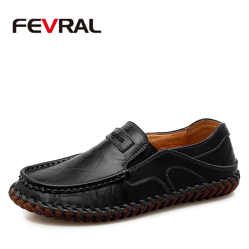 

FEVRAL 2022 New Summer Autumn Leather Men Shoes Fashion Casual Shoes Breathable Loafers Men Quality Moccasin Big Size 39~48
