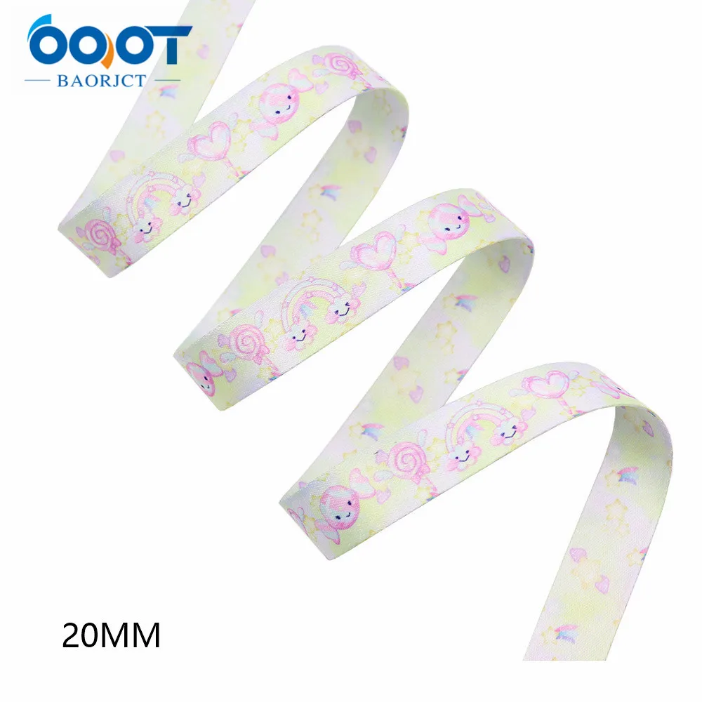 3/4 дюйма двухсторонняя Единорог нежный Цвета плотная лента 10 ярдов DIY Ошейник