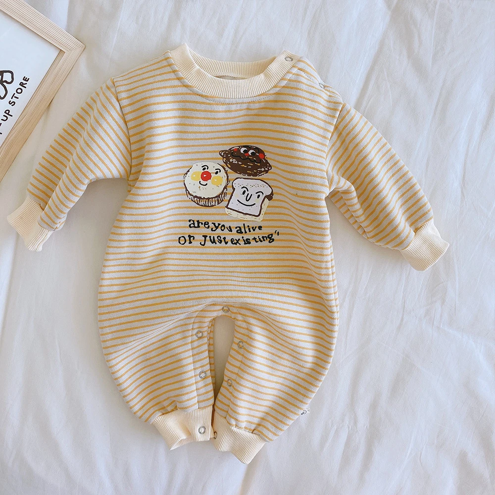 

Newborn Baby Boys Girls Romper Cartoon Cute Doll Alphabet Infant Rompers Round Neck Pullover Soft Comfortable Jumpsuit Ropa Para