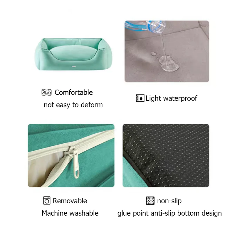 Домашняя кровать для собак UFBemo Теплые Мягкие Замшевые съемные аксессуары