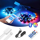 Пиксельная Светодиодная лента WS2812b WS2811, индивидуальное управление светодиодами, умная RGB Светодиодная лента IP30 IP65, Bluetooth адаптер для управления музыкой, 5 м 10 м