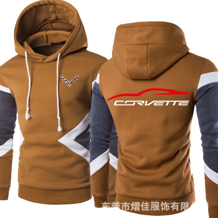 

2020 NEW Print Autumn Men for CORVETTE car logo Hoodies Sweatshirt Streetwear Jacket Hooded Tracksuit Pullover