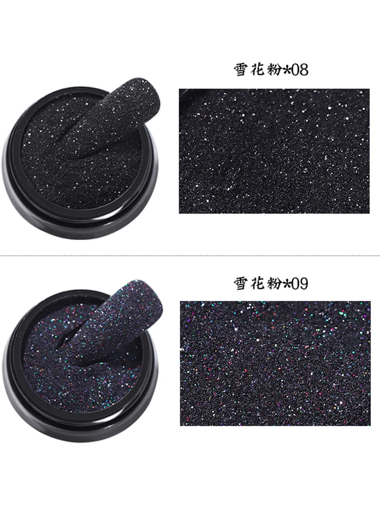 

1Box Sparkling Diamond Nail Powder Laser Silver Reflective Nail Glitter Dust Fine Shiny Pigment Holographic Nail Art Decorations