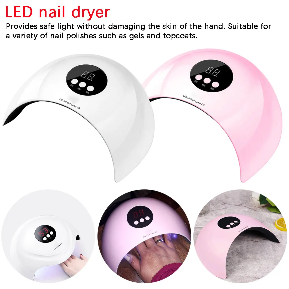 Сушилка для ногтей светодиодный 12/3 шт. маникюрные инструменты 36/6 Вт УФ гель лампа