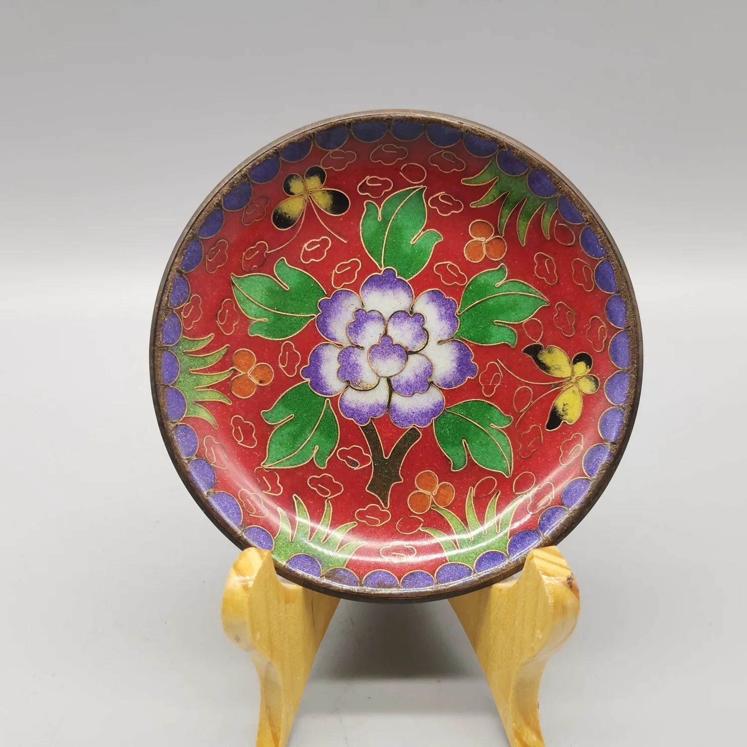 

Китайские старые Пекинские товары Seiko, медная шина, перегородчатая пластина с узором, украшение ручной работы, коллекция цветов