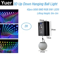 free shipping 0 5 meter 3d up down hanging led ball light dmx control dj rgb colorful led lift ball kinetic lighting magic ball