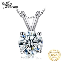 jewelrypalace round solitaire 925 sterling silver pendant necklace for women fashion 1ct cubic zirconia pendant without chain