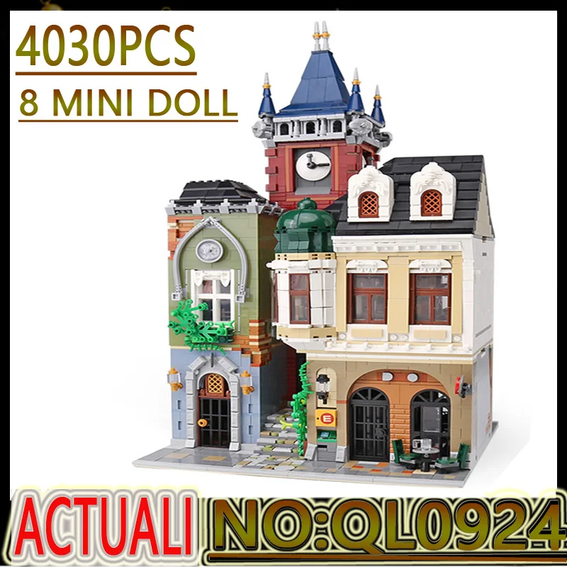 

Hot QL0924 City Street View Collector's Edition of The Old Pub Educational Toys Creative Model Building Blocks Christmas Gift