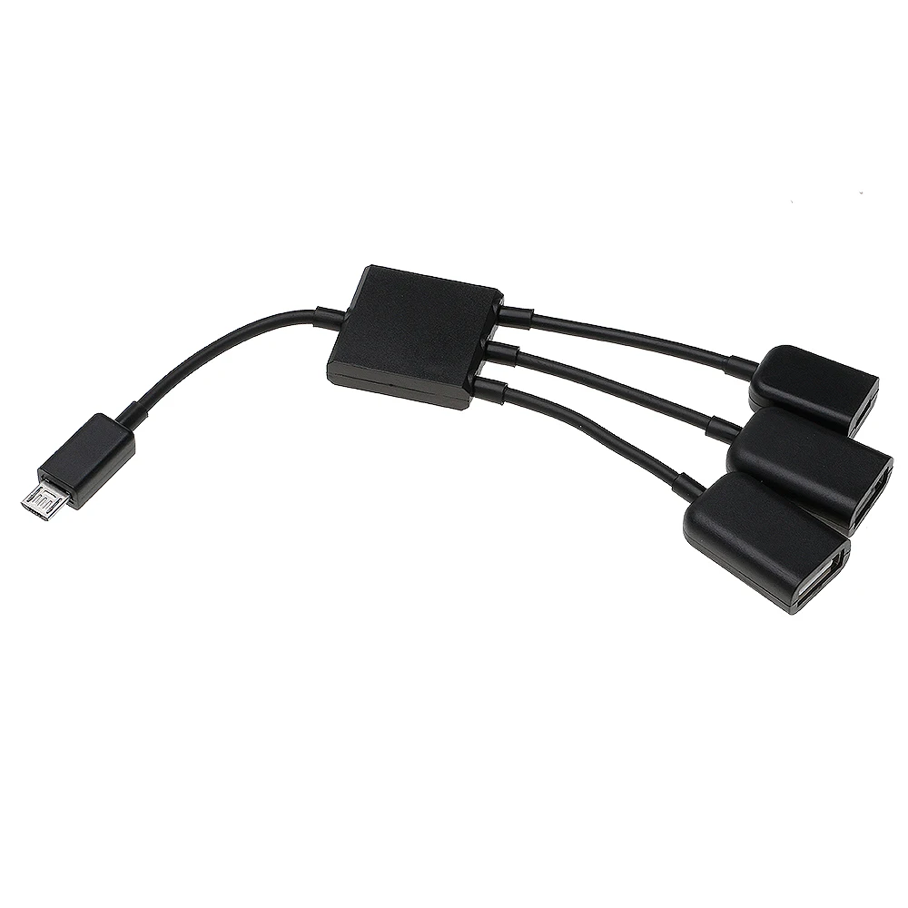 Спортивная видеокамера с разъемом Micro USB для 2-Порты и разъёмы USB 2,0 с 1-Порты и разъёмы микро-usb гнездо для зарядки адаптер для использования на ходу черного цвета из АБС-пластика: около 19 см