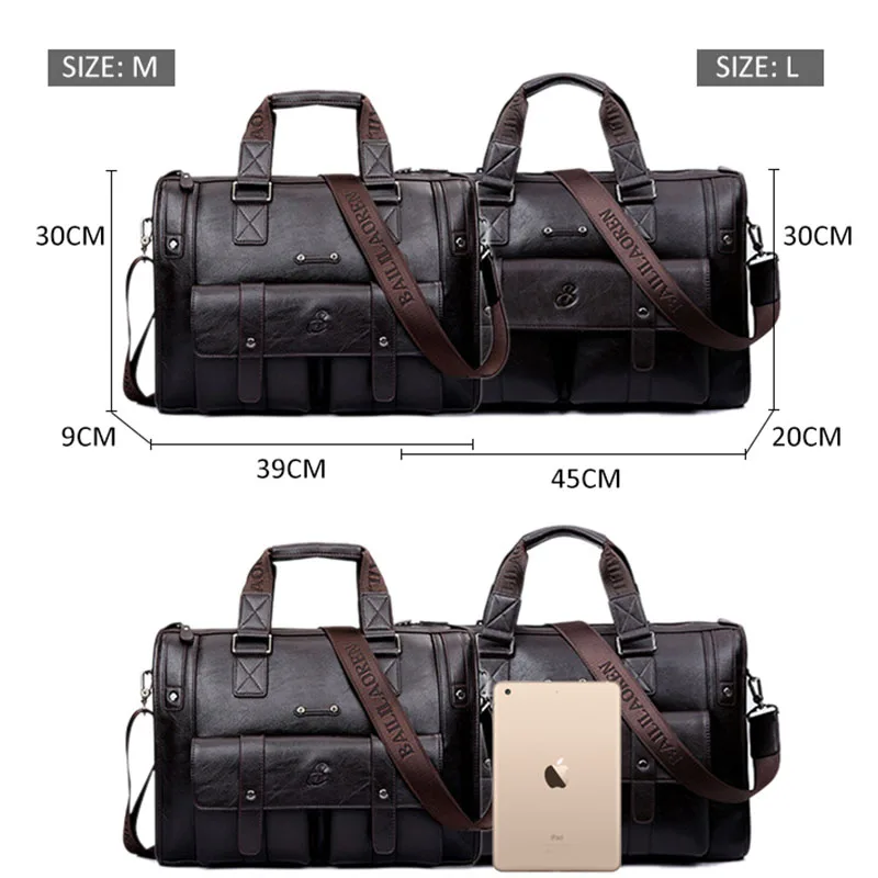 Men Leather Black Briefcase Business Handbag Messenger Bags Male Vintage Shoulder Bag Men's Large Laptop Travel Bags