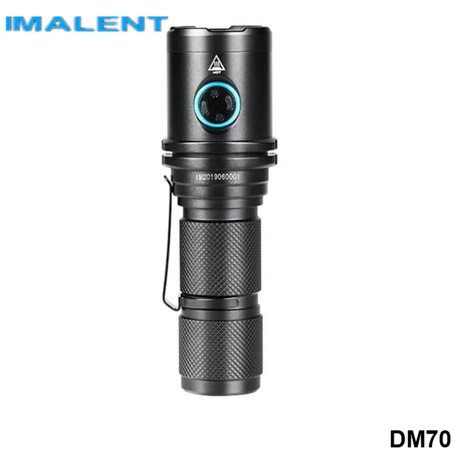 Imalent DM70 Cree XHP70.2 High Power Rechargeable Tactical Flashlight 21700 USB Charging Waterproof Military Searchlight | Лампы и
