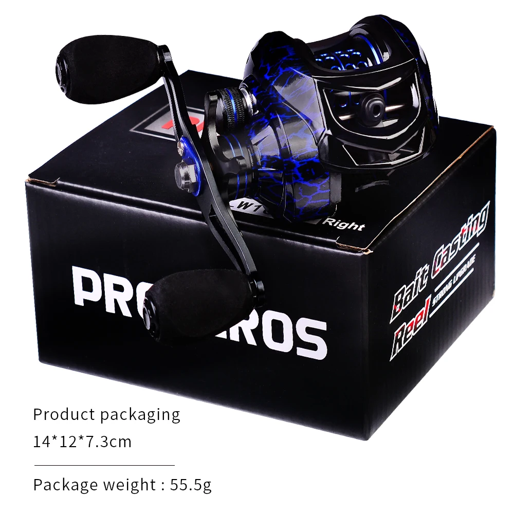 

PROBEROS Fishing Reel 7.2:1 High Speed Freshwater Reel Metal Spool 10 KG Max Drag Baitcasting Reel 12 Magnetic Brake System