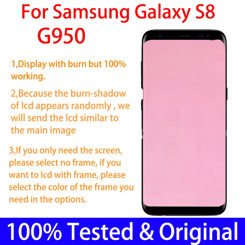 Оригинальный сенсорный ЖК-экран для Samsung Galaxy S8 G950 G950F Замена сенсорного экрана с