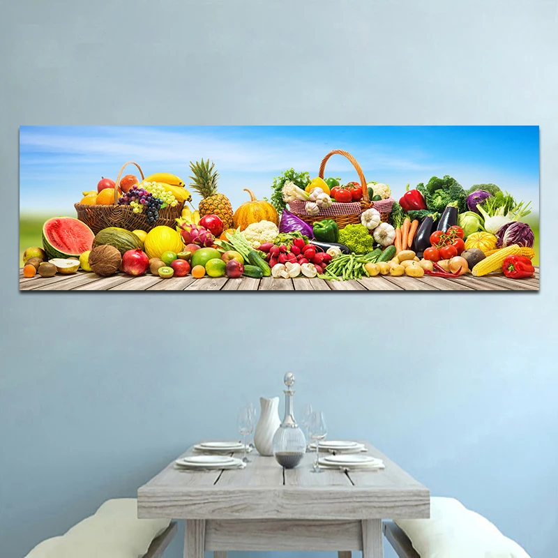 Кухня Wall Art овощей и плакат с изображением фруктов холст картины Плакаты печатает