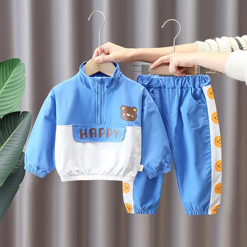 

Toddlers Boys Designer Clothes Cartoon Bear Long Sleeved Sweatershirts + Pants Infant Clothing Outfits Kids Bebes Jogging Suits