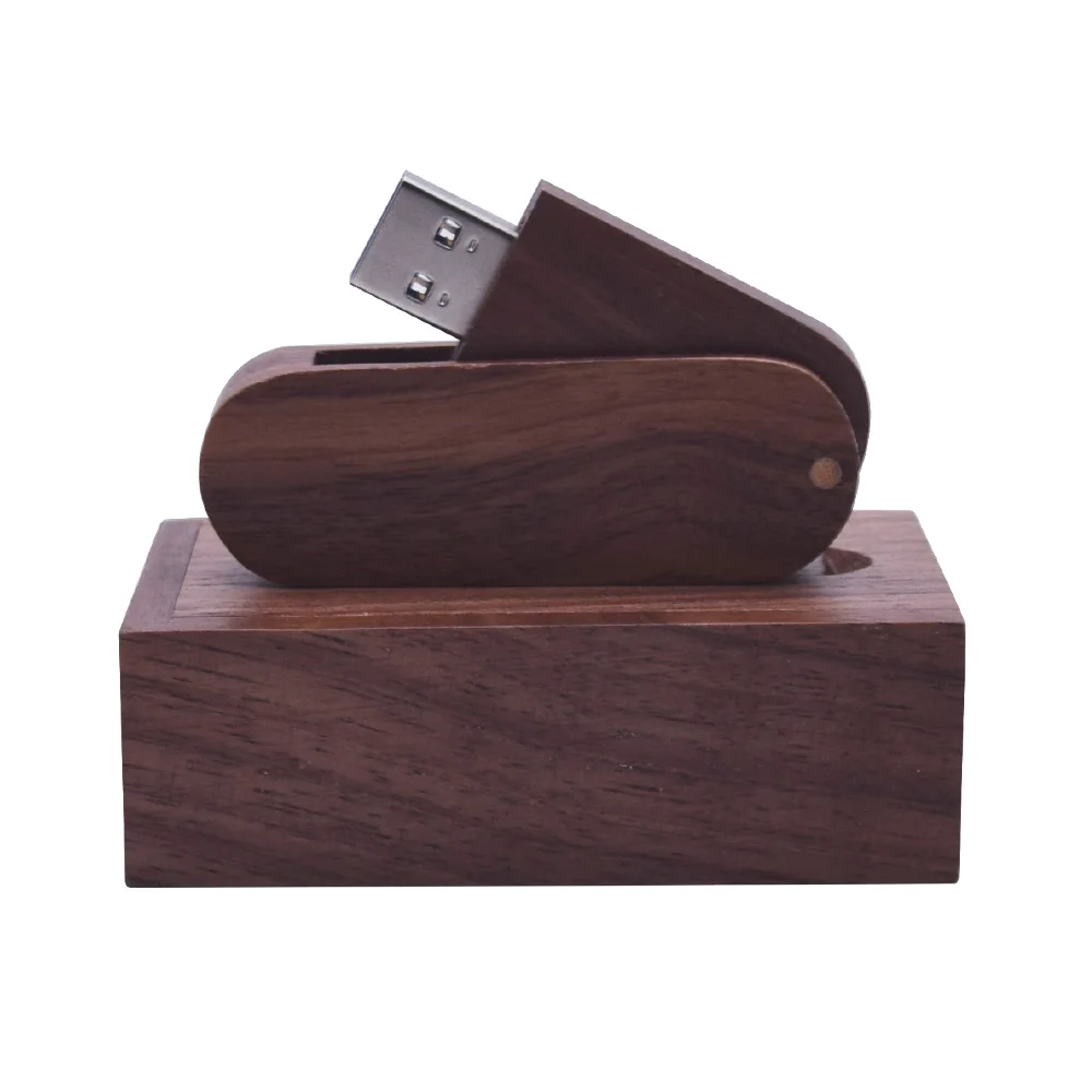 Walnut wood with box Овальный usb+ коробка флэш-накопитель USB 3,0 Флешка 128gb горячая Распродажа usb флешка фотография подарок ручка диск более 10 шт бесплатный логотип - Цвет: Walnut wood with box