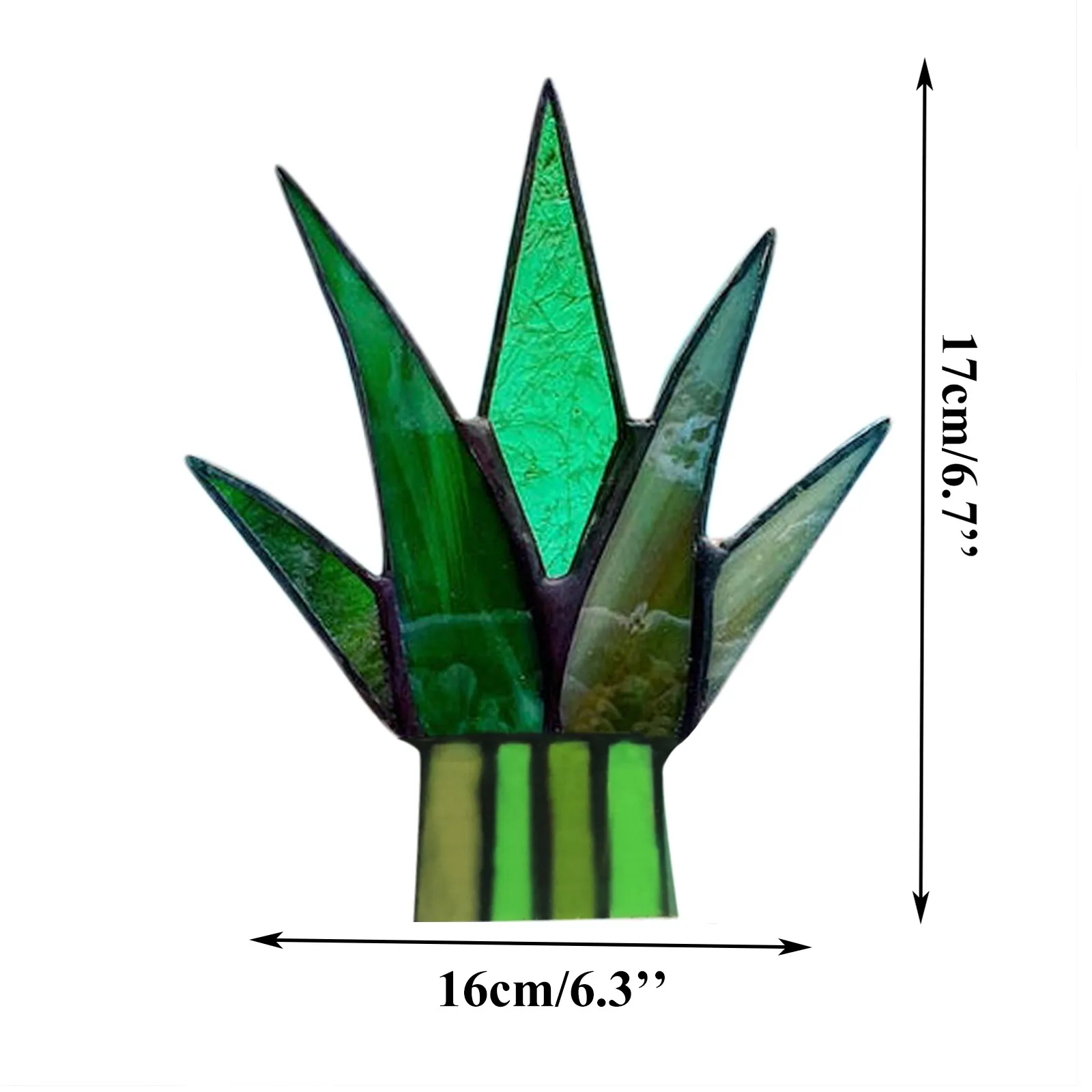 

Classic Mini Stained Glass Aloe Potted Plant Decoration Garden Ornaments Ornaments for Home Garden Decor Party Hotel Decor