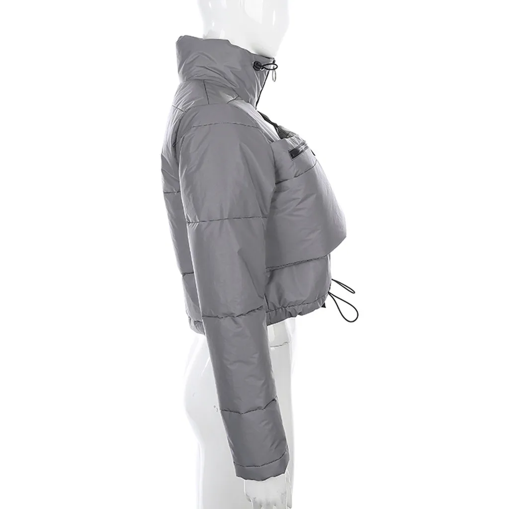 Новое поступление 2020 Женское пальто и куртка зимняя светоотражающая сшитая с