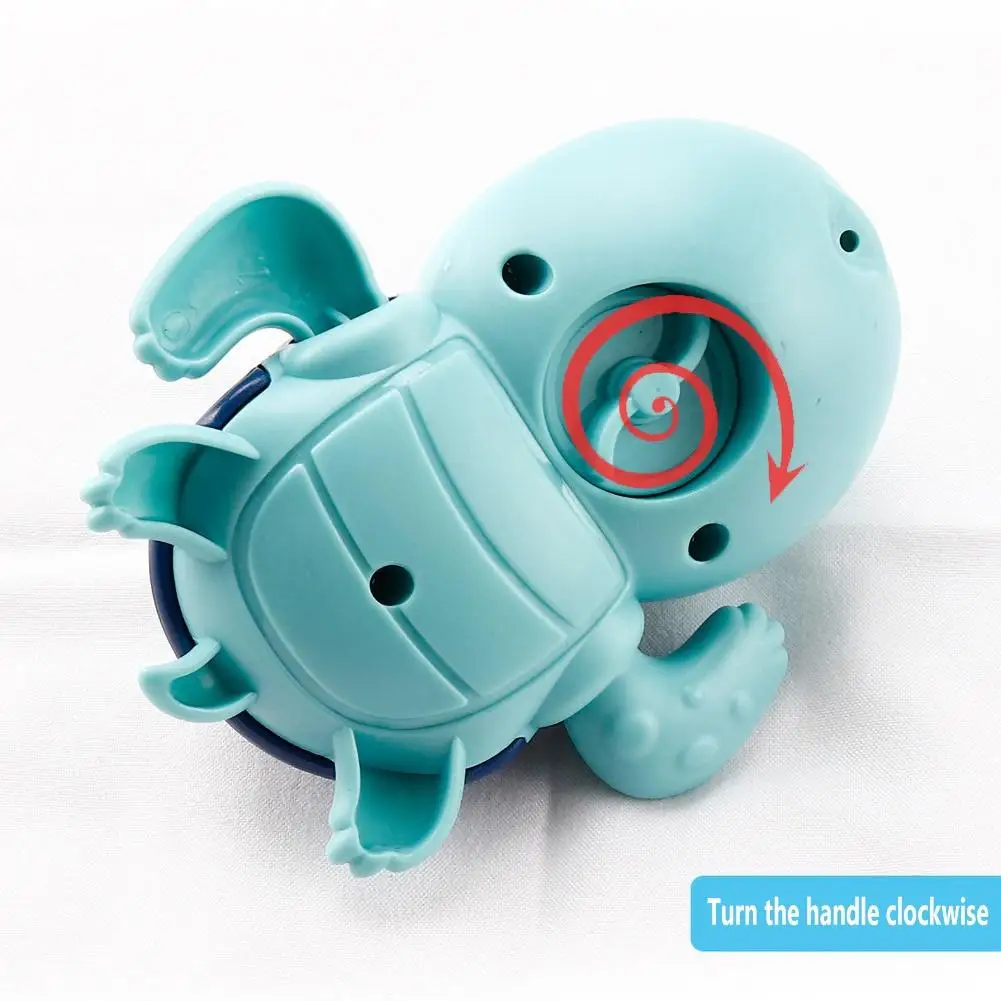 3Pcs Cute Wind Up Clockwork Turtle Baby Shower Bath Toy Bathroom Water Play Game