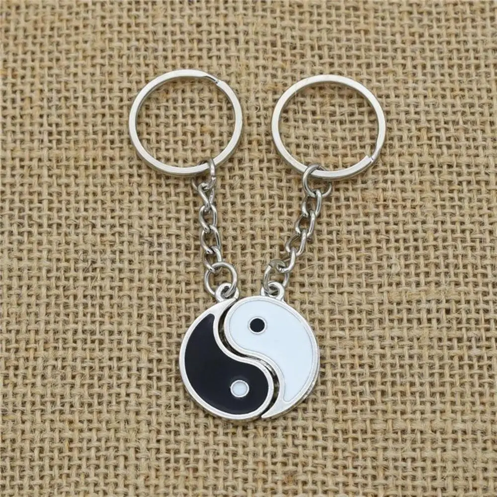 

1Pair China Yin Yang Key Chain Key ring Key fobs For Best Friends Couples Gift Hot Sale