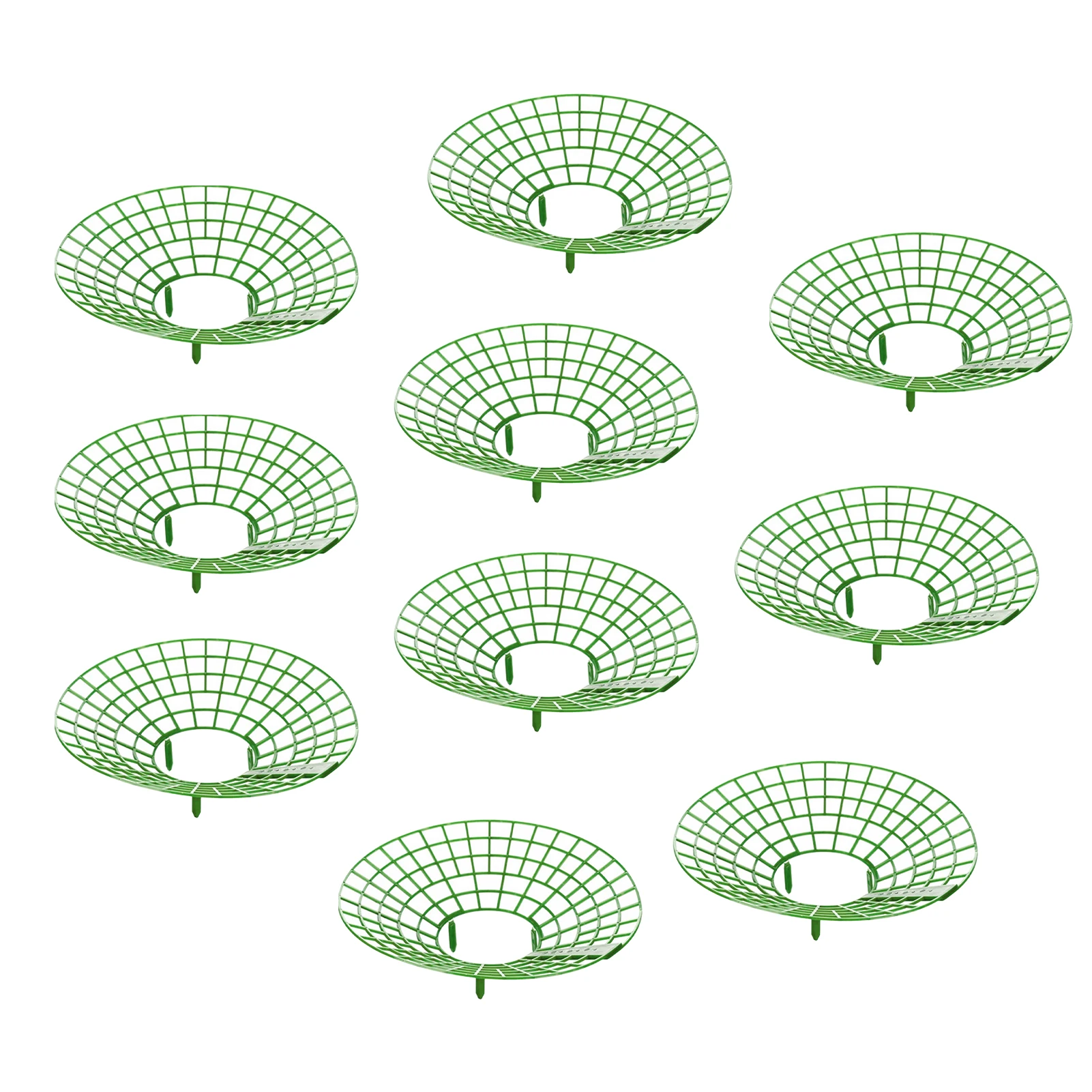 Soporte de fresa verde para el hogar, enrejados de escalada, enrejados, herramientas de jard&iacute;n ligeras, Marco, soporte de Frutas de pl&aacute;stico de plantas, 10 Uds.-0