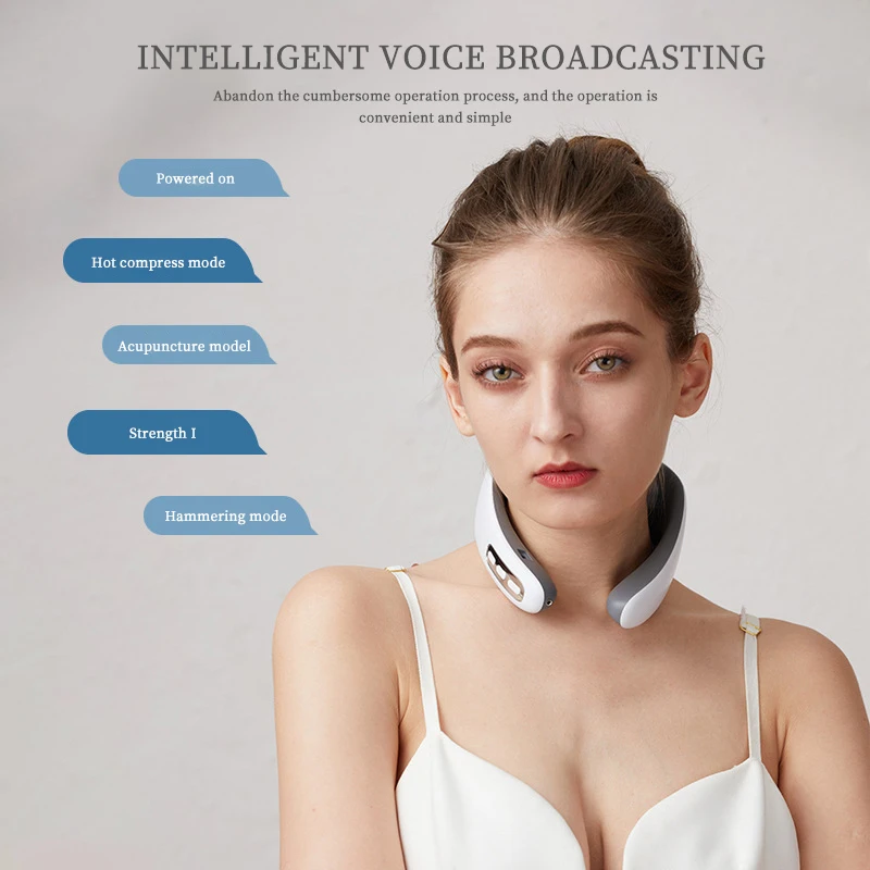 

Умный массажер для шеи, стимулятор мышц, массажный инструмент, стимуляция Ems, микротоки, подогреватель для шейного отдела, ФИЗИОТЕРАПЕВТИЧЕ...