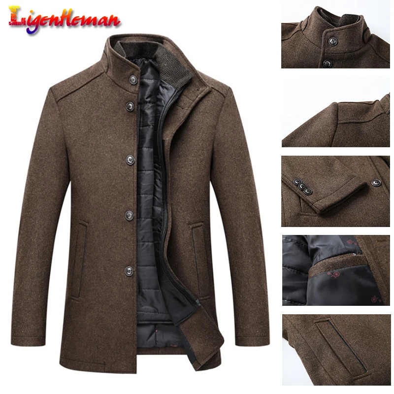 Мужская зимняя куртка с регулируемым жилетом плотная шерстяная верхняя одежда